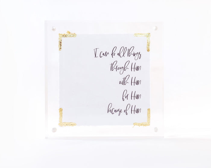 5x5 Acrylic Message Block
