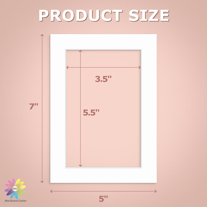 5x7 Economy Pre-Cut Mat For 4x6 Picture-Pack of 100