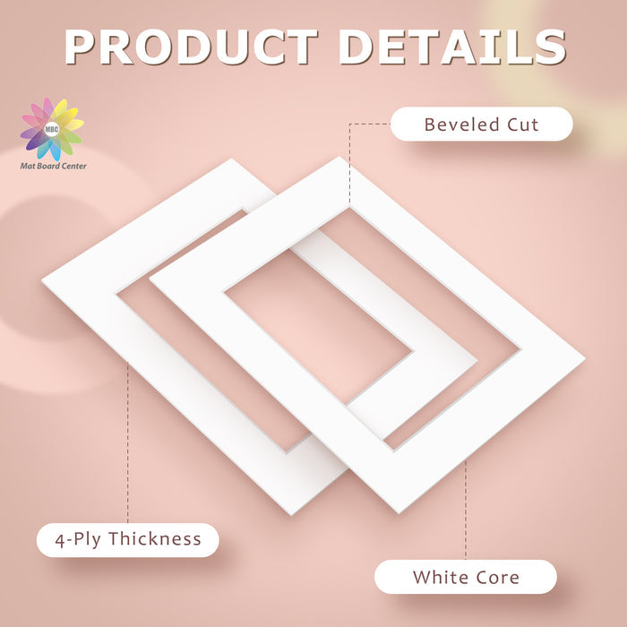5x7 Economy Pre-Cut Mat For 4x6 Picture-Pack of 100