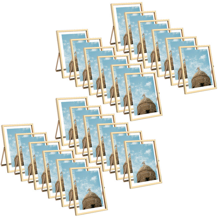 6x8 Floating Frame Displays Any Size Photo up to 6 by 8 Gold (24 Pcs Per Box)