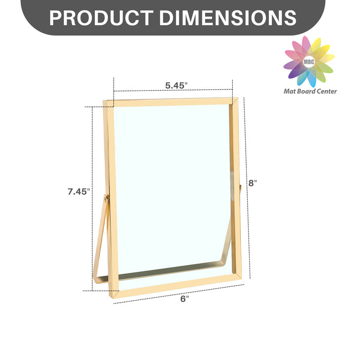 6x8 Floating Frame Displays Any Size Photo up to 6 by 8 Gold (24 Pcs Per Box)