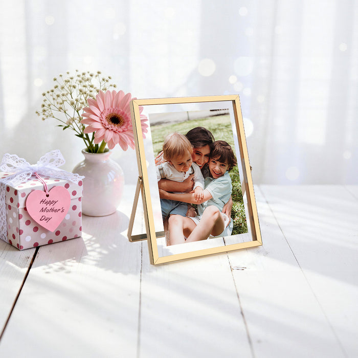 6x8 Floating Frame Displays Any Size Photo up to 6 by 8 Gold (24 Pcs Per Box)