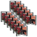 6x8 Floating Frame, Double Hinged Metal Frame Displays Any Size Photo up to 6 by 8 Black (12 Pcs Per Box)