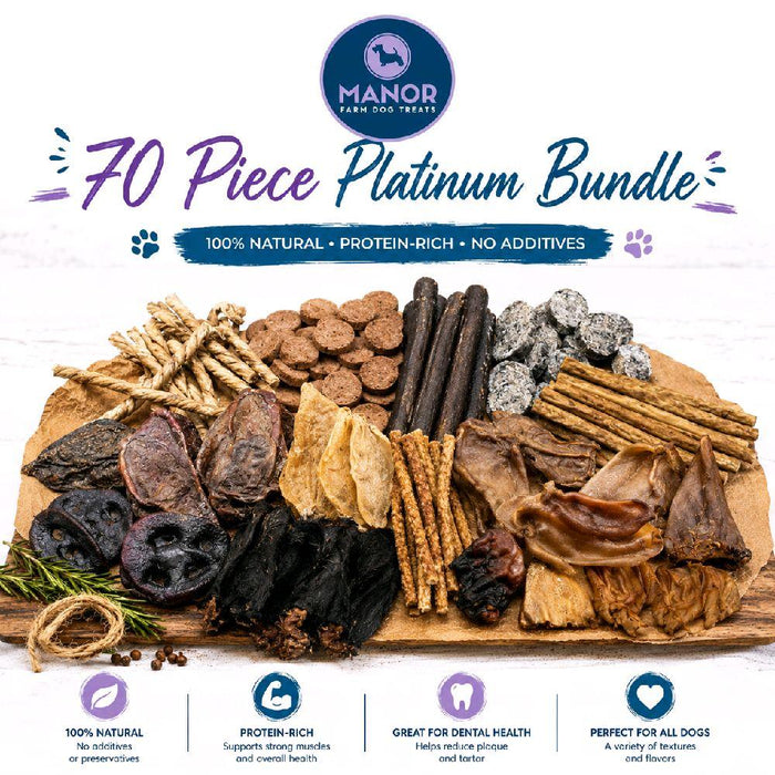 70 Piece Platinum Dog Treat Bundle