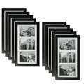 7x14 Collage Picture Frames for Three 4x6 Pictures Wood Frame(10 Pcs per Box) Black
