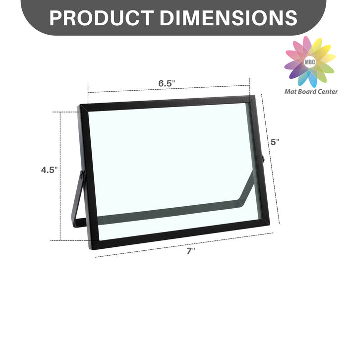 7x5 Floating Frame Displays Any Size Photo up to 7 by 5 Black (24 Pcs Per Box)