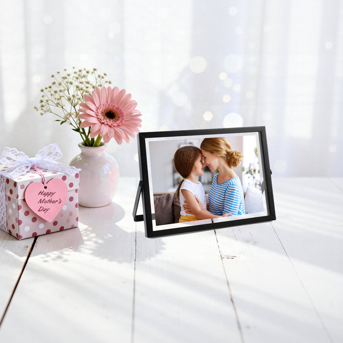 7x5 Floating Frame Displays Any Size Photo up to 7 by 5 Black (24 Pcs Per Box)