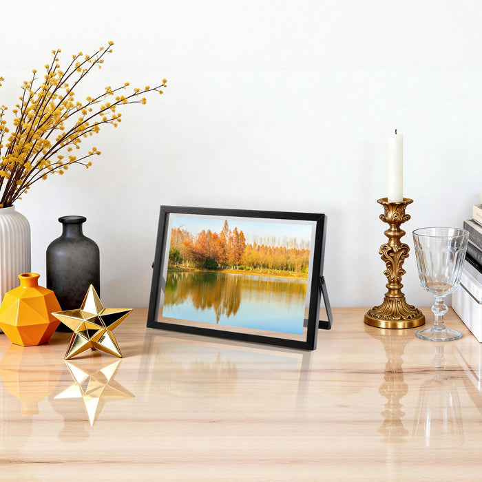 7x5 Floating Frame Displays Any Size Photo up to 7 by 5 Black (24 Pcs Per Box)
