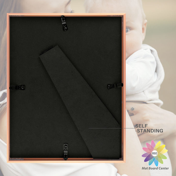 Clearance 8.5x11 Aluminum Collage Picture Frame for Two 5x7 Photos Rose Gold(8 Pcs per Box)