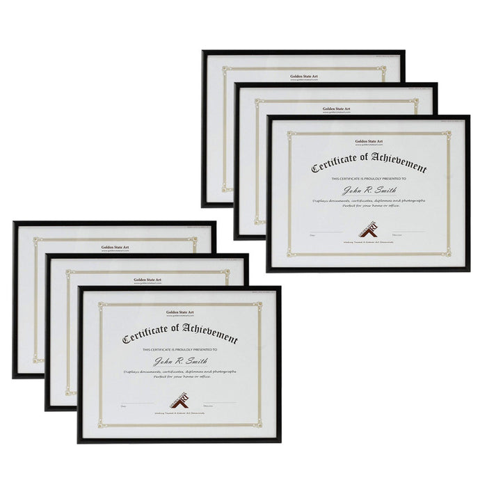 8.5x11 Aluminum Frame for 8.5x11 Picture or Documents (6 Pcs per Box) Black