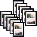 8.5x11 Black Wood Picture Frame for Two 5x7 Photos (10 Pcs Per Box)