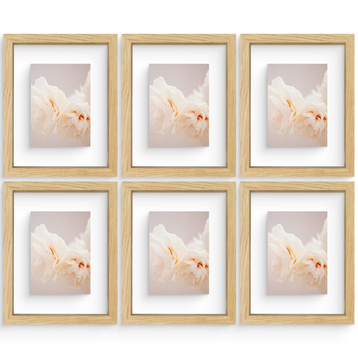 8.5x11 Floating Frame (6 Pcs Per Box) Natural Wood