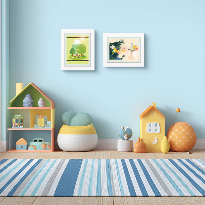 8.5x11 kids art frames with Tempered Glass White (8 Pcs Per Box)