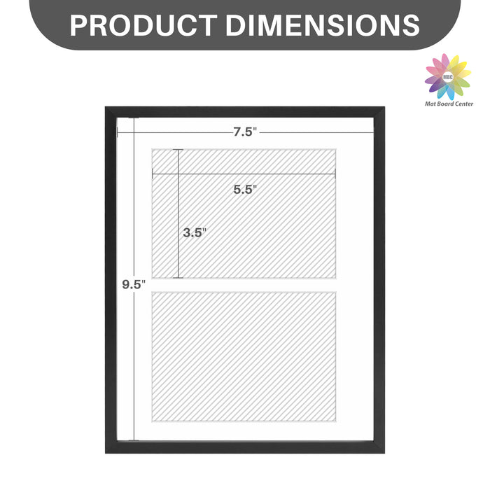 8x10 Collage Picture Frame With White Mat Display Two 4X6 Photo Black (12 Pcs Per Box)