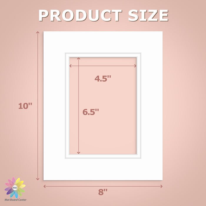 8x10 Double Mat For 5x7 Photos - Pack of 100