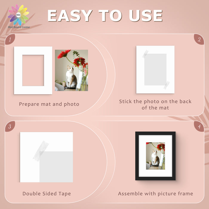 8x10 Economy Pre-Cut Mat Board-Pack of 100