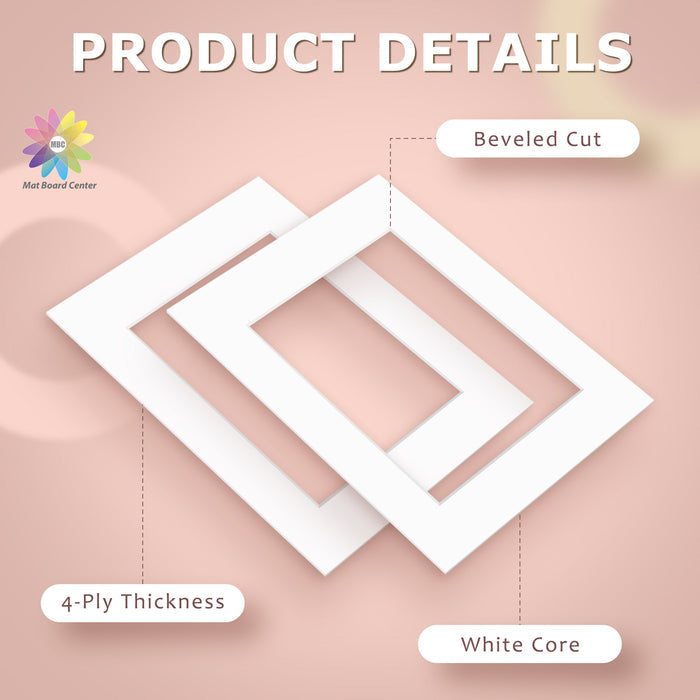 8x10 Economy Pre-Cut Mat Board-Pack of 50