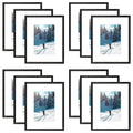 8x10 Metal Frame for 5x7 photo with White Mat (12 Pcs Per Box) Black