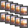 8x10 Ornate Picture Frame Black With Silver & Burgundy (10 Pcs per Box)