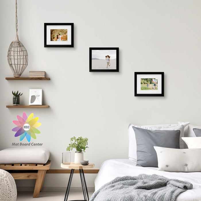 8x10 Wood Frame for 5x7 Picture Black (10 Pcs per Box)