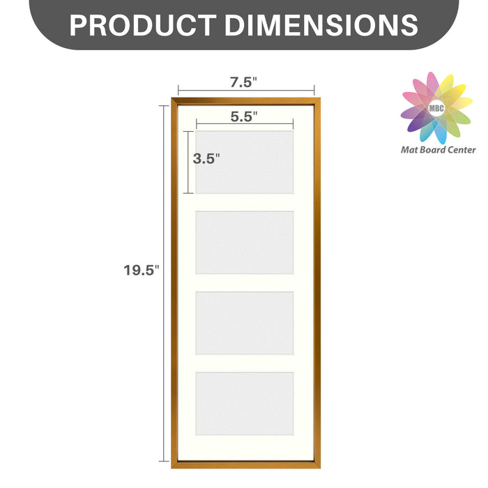 8x20 Aluminum Collage Picture Frame for Four 4x6 Photos Bronze (6 Pcs Per Box)
