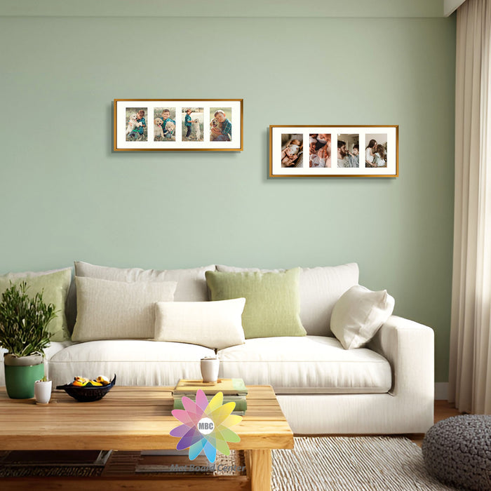 8x20 Aluminum Collage Picture Frame for Four 4x6 Photos Bronze (6 Pcs Per Box)