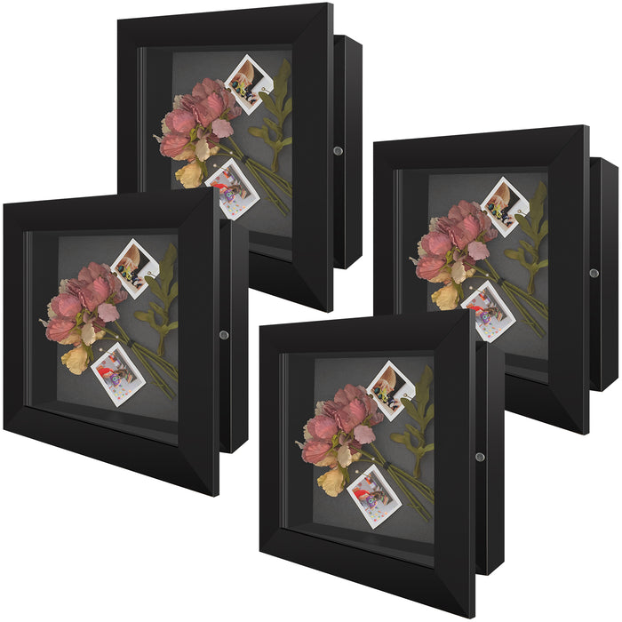 8x8 Shadow Box Frame (4 Pcs Per Box) Black