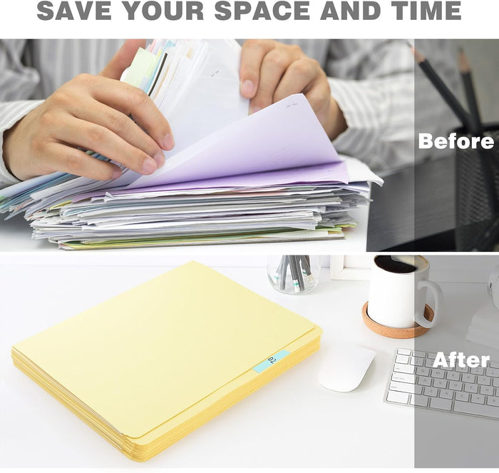 9.5x11.75 Inches Lineco Archival Letter Size File Folders Lignin-Free Light Tan 10 Pt