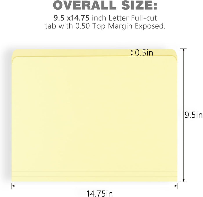 9.5x14.75 Inches Lineco Archival Letter Size File Folders Lignin-Free Light Tan 10 Pt