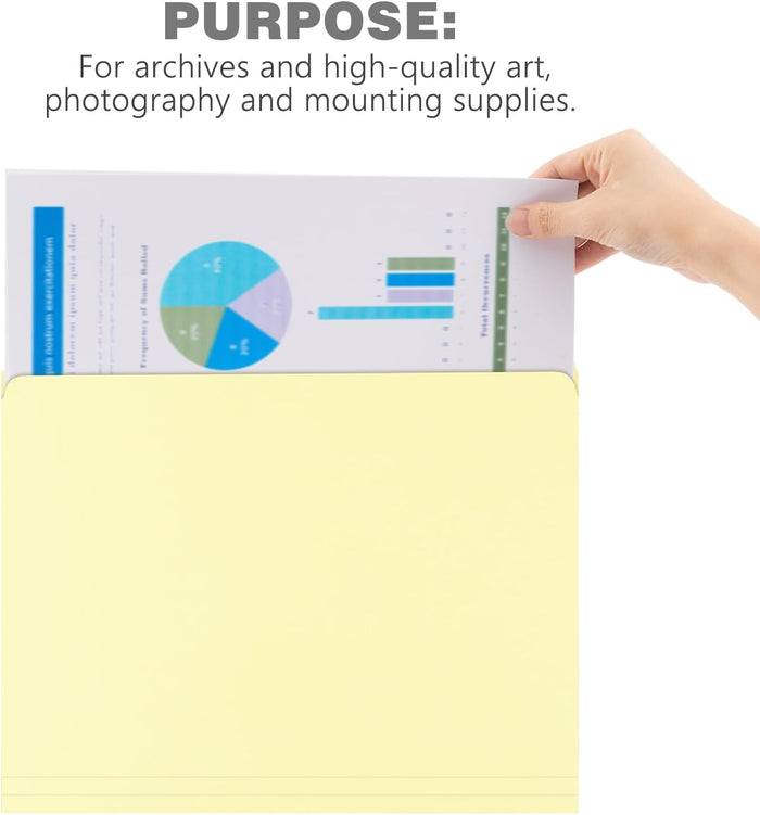 9.5x14.75 Inches Lineco Archival Letter Size File Folders Lignin-Free Light Tan 10 Pt