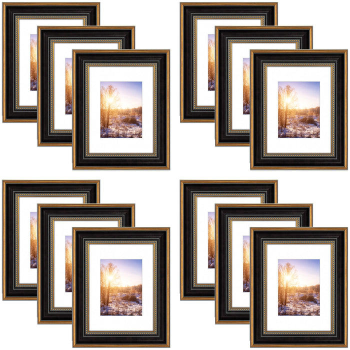 9x12 Ornate Picture Frame with white Mat for 6x8 Photo (12 Pcs per Box)