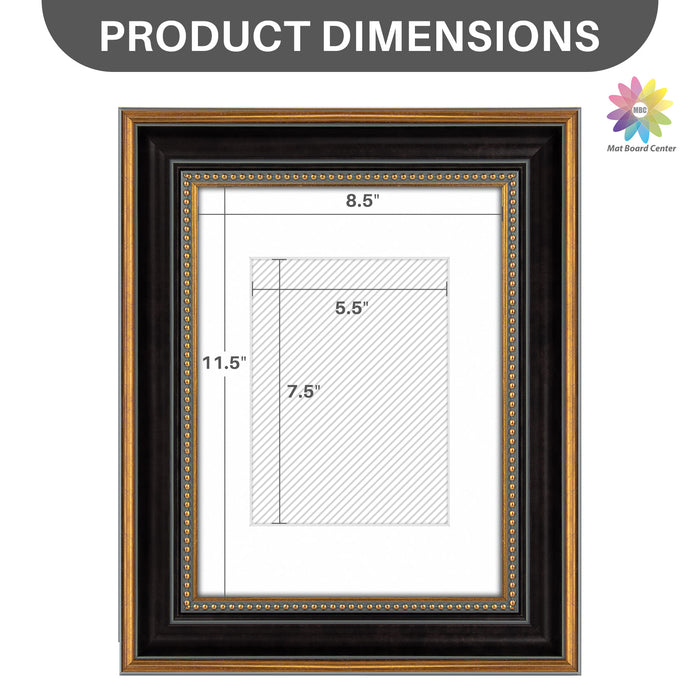 9x12 Ornate Picture Frame with white Mat for 6x8 Photo (12 Pcs per Box)