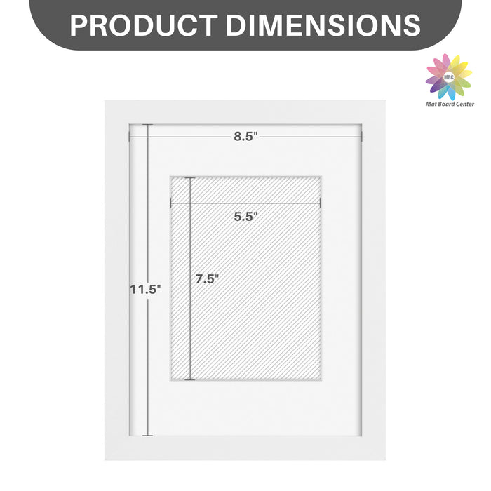 9x12 Picture Frame With White Mat 6x8 Real Glass White Color (8 Pcs Per Box)