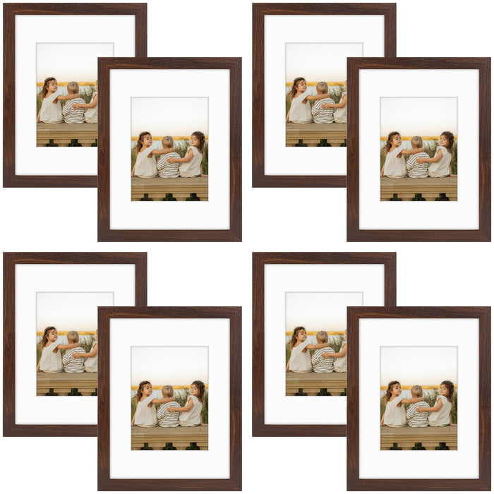 9x12 Picture Frame with White Mat for 6x8 Photo (8 Pcs Per Box)