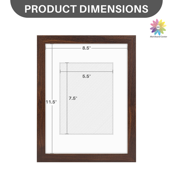 9x12 Picture Frame with White Mat for 6x8 Photo (8 Pcs Per Box)