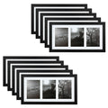 9x18 Collage Picture Frames for Three 5x7 Pictures Wood Frame(10 Pcs per Box) Black