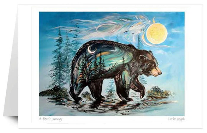 Carla Joseph A Bear's Journey Wall Art | Native Art Canada