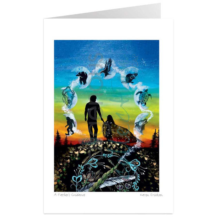 Karen Erickson A Father's Guidance Art Card | Native Art Canada