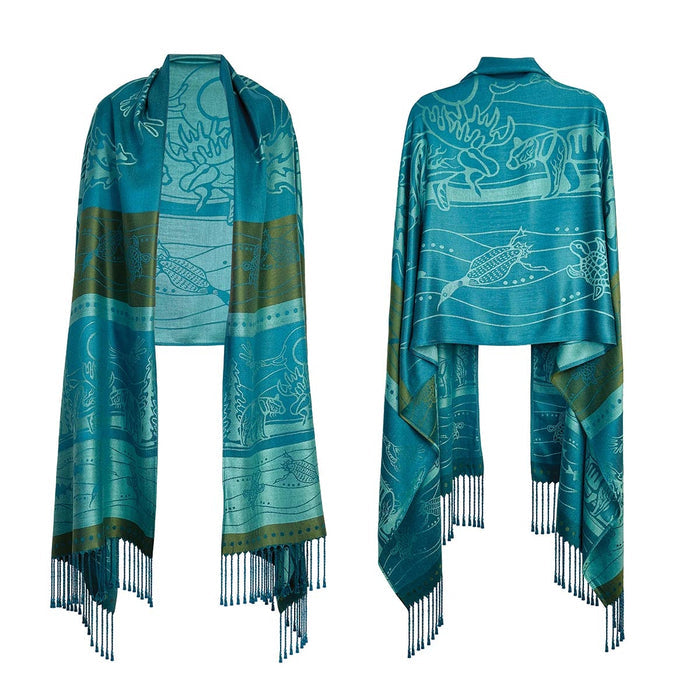 All My Relatives woven Shawl by Storm Angeconeb