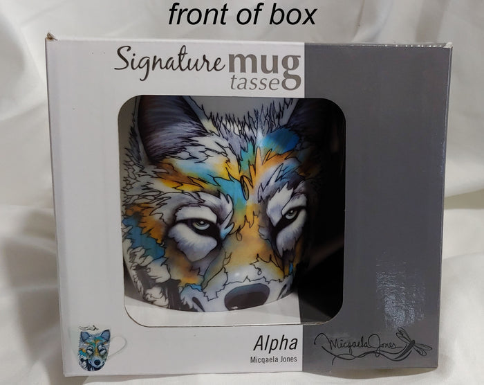 Alpha indigenous art mug by Micqaela Jones Canada