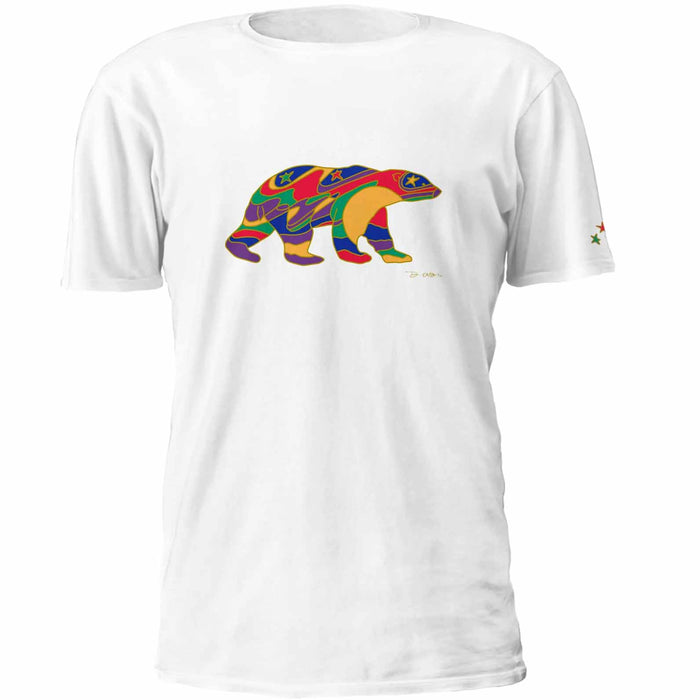 Alpha Bear,  Tshirt in Adult and Youth Sizes Design by Dawn Oman indigenous art gift by Dawn Oman Canada