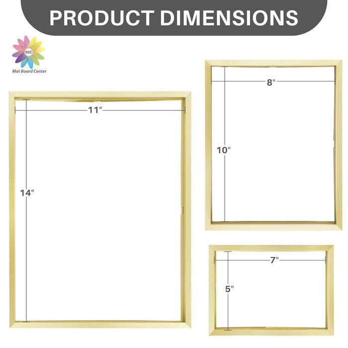Aluminum Floating Frames Included 5x7, 8x10, and 11x14 (28 Pack)