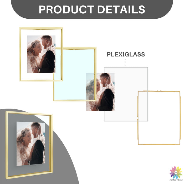 Aluminum Floating Frames Included 5x7, 8x10, and 11x14 (28 Pack)
