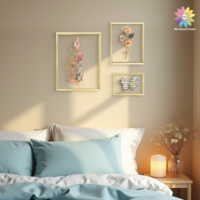 Aluminum Floating Frames Included 5x7, 8x10, and 11x14 (28 Pack)