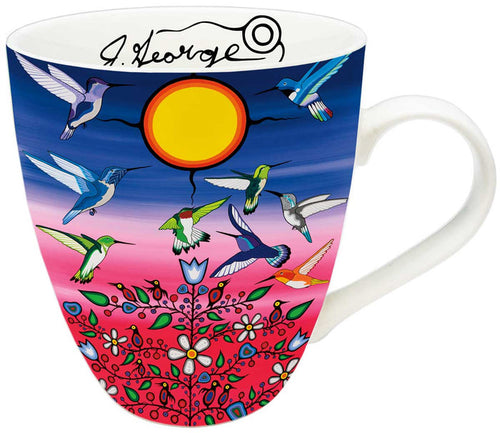 Ancestors indigenous art mug by Jeffrey Red George Canada