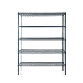 Atosa Gray Epoxy Coated Wire Shelving Kit - 5 Shelves 24 x 24 x 86 inches 600 Weight Capacity Per Shelf (lbs)