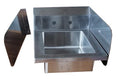 Atosa stainless steel wall-mounted hand sink side splash