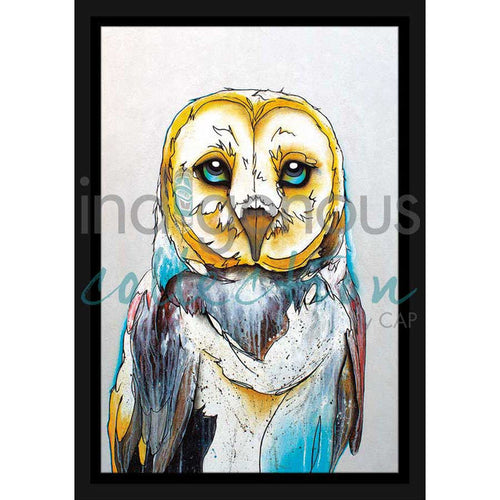Micqaela Jones Barn Owl Wall Art | Native Art Canada