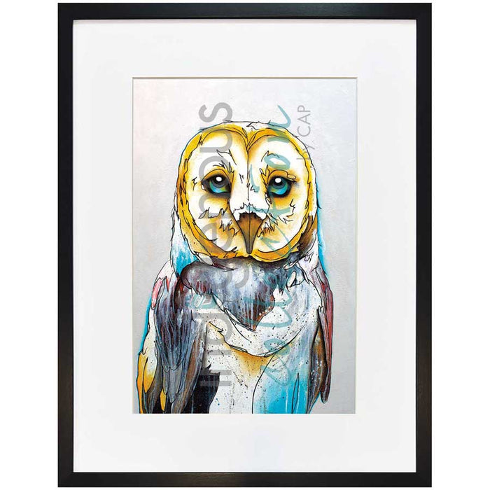 Micqaela Jones Barn Owl Wall Art | Native Art Canada