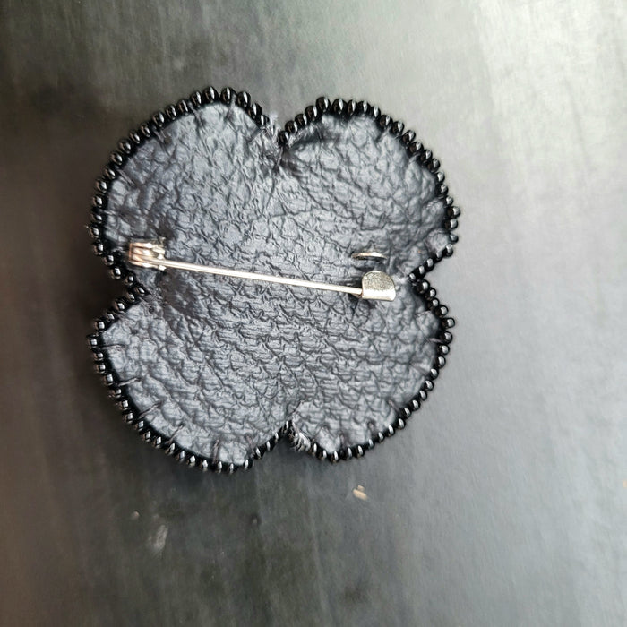 Beaded Poppy Pin indigenous art gift by North of Fifty First Nations & Métis Art Boutique Canada